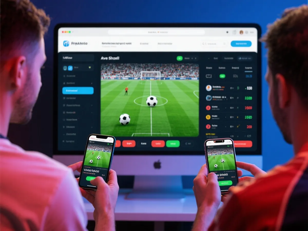 球迷查看世界盃即時比分與賽程示意圖